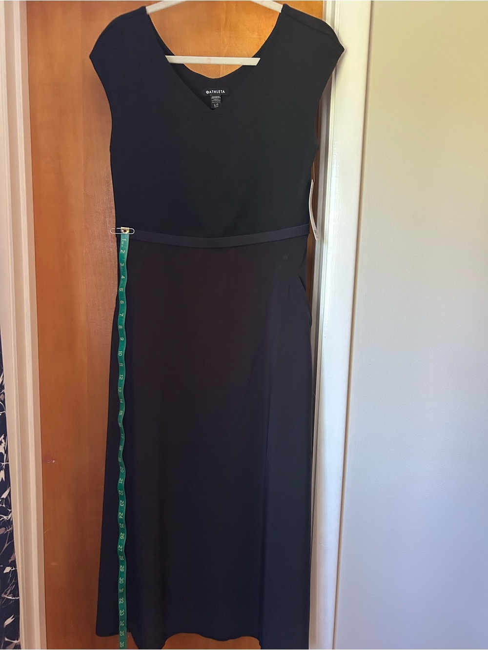 Athleta Black Cap Sleeve Maxi Dress